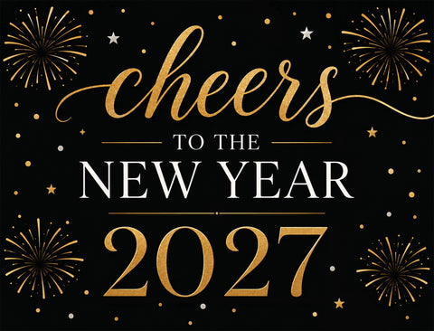 Cheers To The New Year Confetti Yardsy Sign yard sign