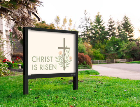 Christ Is Risen Cross Yardsy Sign Yard