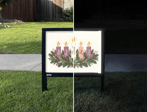 Christmas Advent Candles Yardsy Sign yard sign