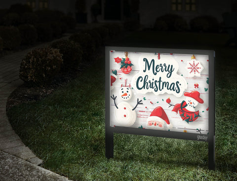 Christmas Merry Christmas Ornaments Yard Sign Walkway