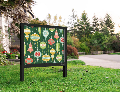 Christmas Ornaments Green Yardsy Sign Yard.Jpg