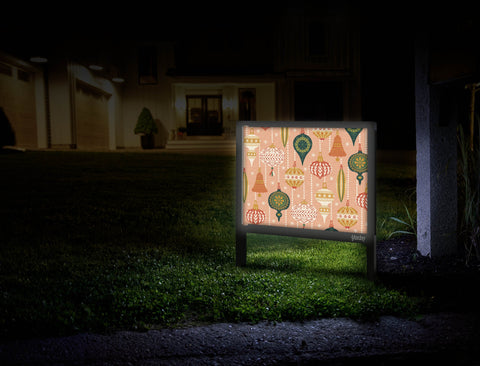 Christmas Ornaments Peach Yardsy Sign Mailbox.Jpg