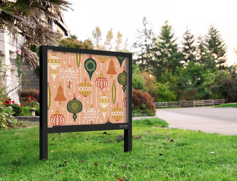 Christmas Ornaments Peach Yardsy Sign Yard.Jpg