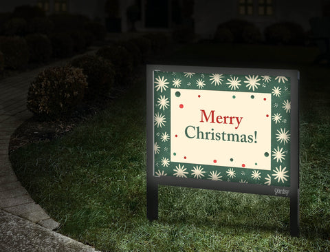 Christmas Pattern Yard Sign Walkway