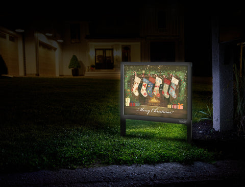 Christmas Socks Yard Sign Mailbox