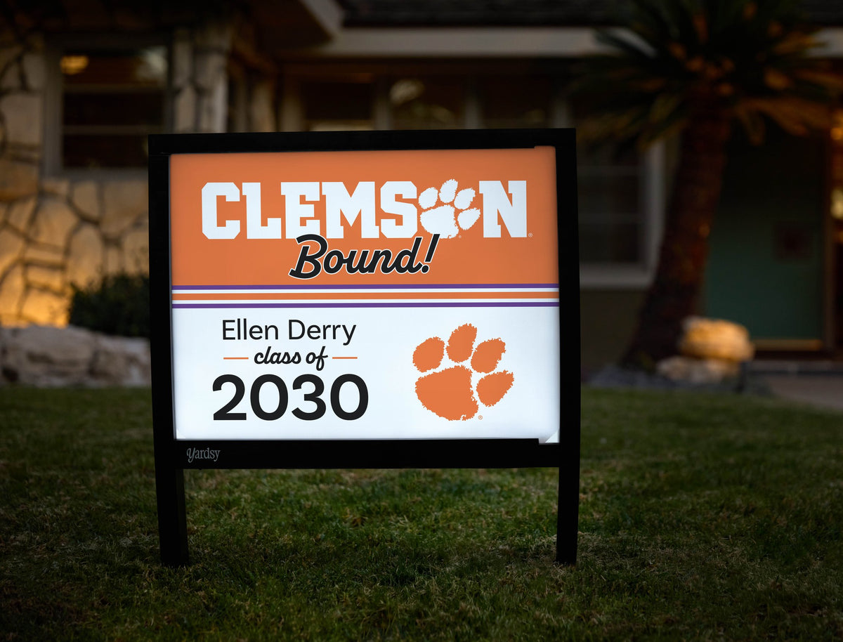 Clemson College Bound Custom Yardsy Sign