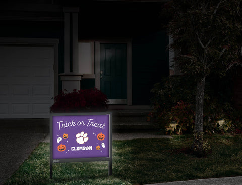 Clemson Halloween Trick Or Treat Yardsy Sign