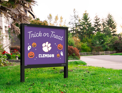 Clemson Halloween Trick Or Treat Yardsy Sign