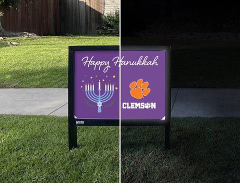 Clemson Happy Hanukkah Yardsy Sign yard sign