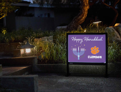 Clemson Happy Hanukkah Yardsy Sign yard sign