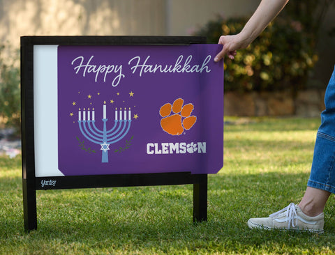 Clemson Happy Hanukkah Yardsy Sign yard sign