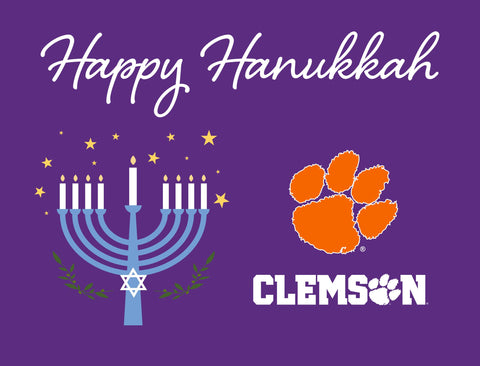 Clemson Happy Hanukkah Yardsy Sign yard sign