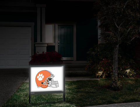 Clemson Helmet White Yardsy Sign