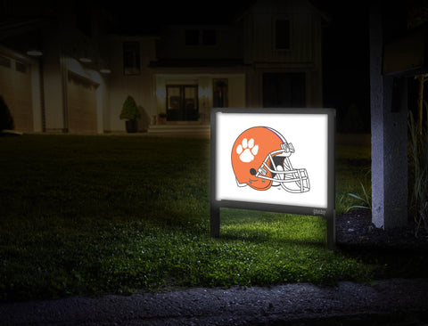 Clemson Helmet White Yardsy Sign