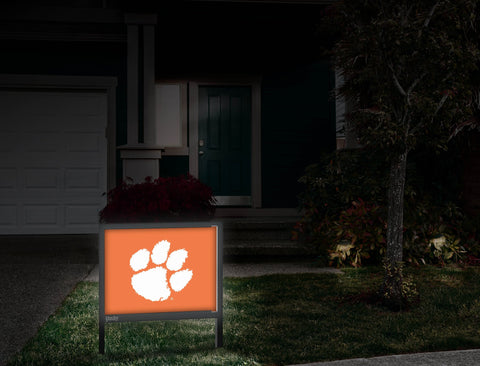 Clemson Paw Print Orange Yardsy Sign