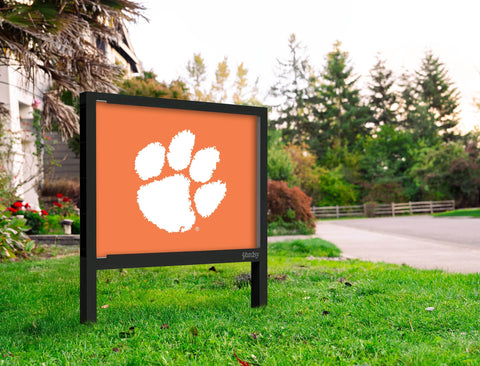 Clemson Paw Print Orange Yardsy Sign