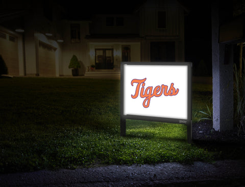 Clemson Tigers Script White Yardsy Sign