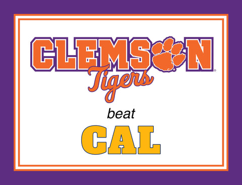 Clemson V Cal Yardsy Sign yard sign