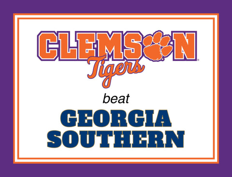 Clemson V Georgia Southern Yardsy Sign yard sign