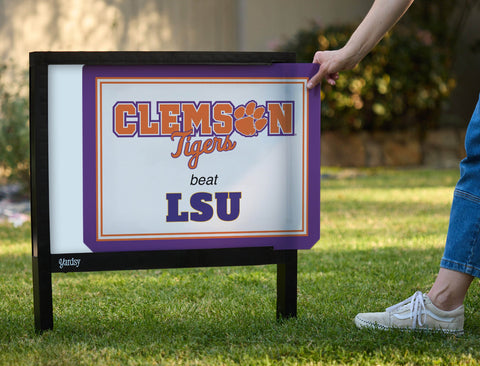 Clemson V Lsu Yardsy Sign yard sign