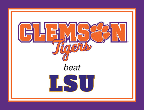 Clemson V Lsu Yardsy Sign yard sign