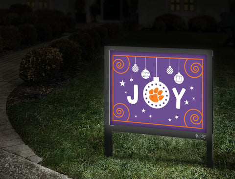 Clemson Christmas Joy Yardsy Sign