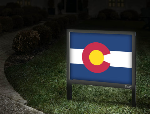 Colorado Flag Yardsy Sign Walkway