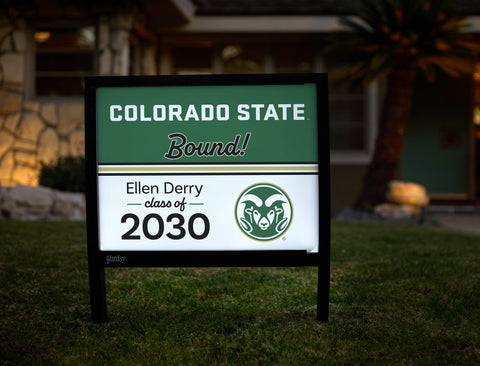 Colorado State College Bound Custom Yardsy Sign yard sign