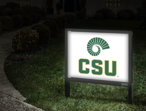 CSU Logo White Yardsy Sign