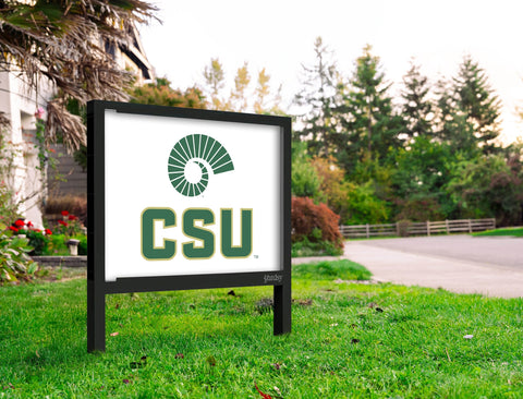 CSU Logo White Yardsy Sign