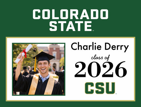 Colorado State Graduate Custom Yardsy Sign yard sign