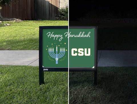 Colorado State Happy Hanukkah Yardsy Sign yard sign