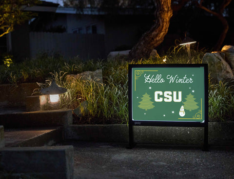 Colorado State Hello Winter Yardsy Sign yard sign