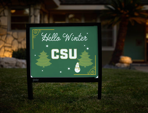 Colorado State Hello Winter Yardsy Sign yard sign