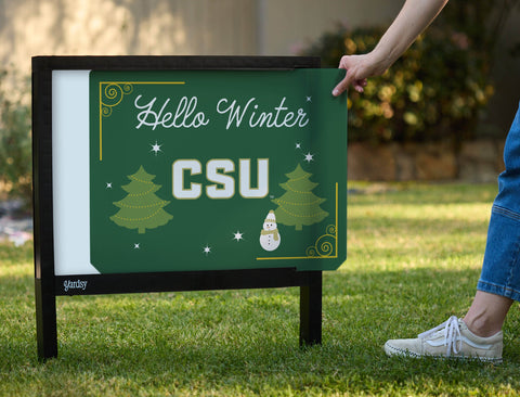 Colorado State Hello Winter Yardsy Sign yard sign
