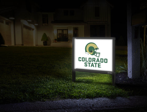 Colorado State Helmet White Yardsy Sign