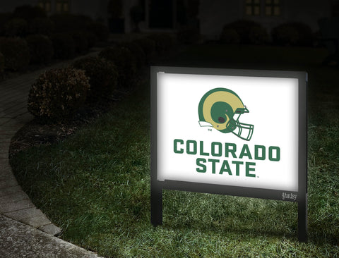 Colorado State Helmet White Yardsy Sign