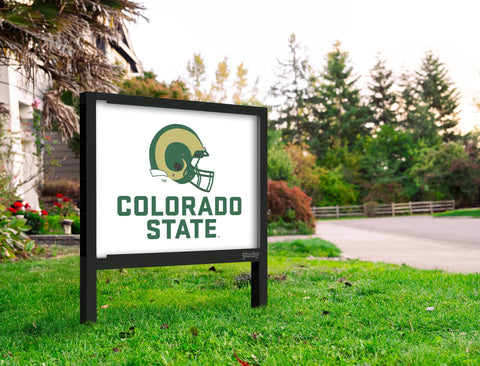 Colorado State Helmet White Yardsy Sign