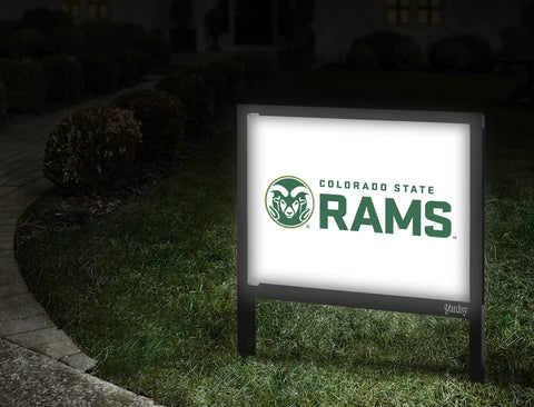 Colorado State Rams White Yardsy Sign