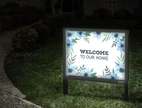 Cool Leaves Welcome Yard Sign Walkway