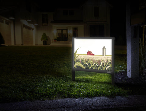 Cornfield Barn Country Yard Sign Mailbox