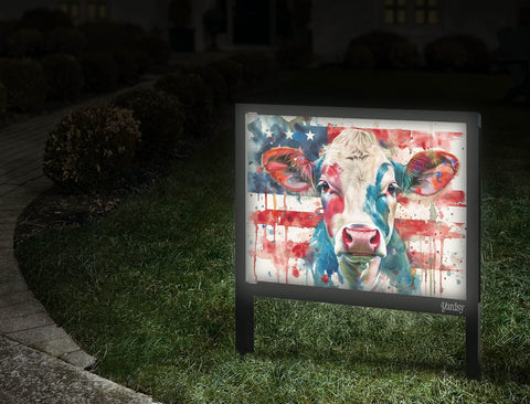 Cow American Flag Walkway