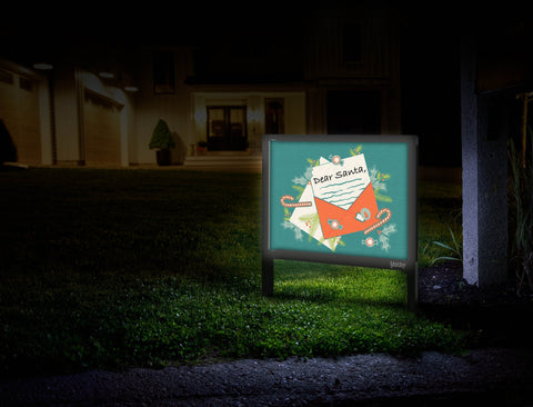 Dear Santa Yard Sign Mailbox