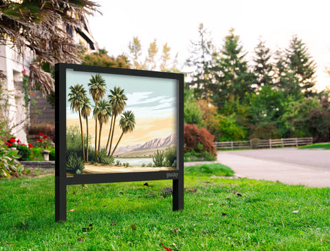 Desert Cactus Palm Oasis Landscape Yard Sign Yard