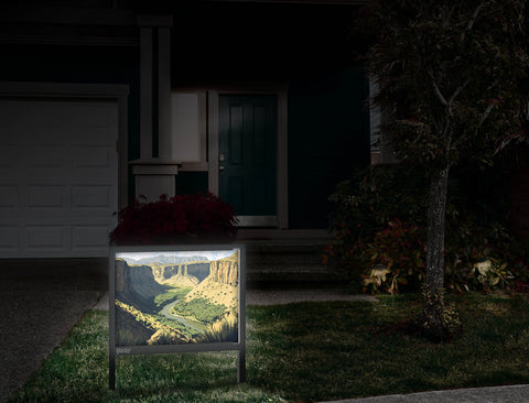 Desert River Valley Landscape Yard Sign Front Door