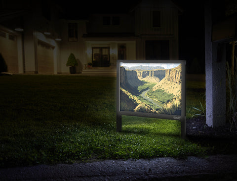 Desert River Valley Landscape Yard Sign Mailbox