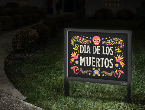 Dia De Los Muertos Yardsy Sign Walkway