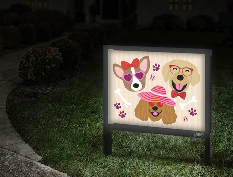 Dog Vogue Yardsy Sign Walkway