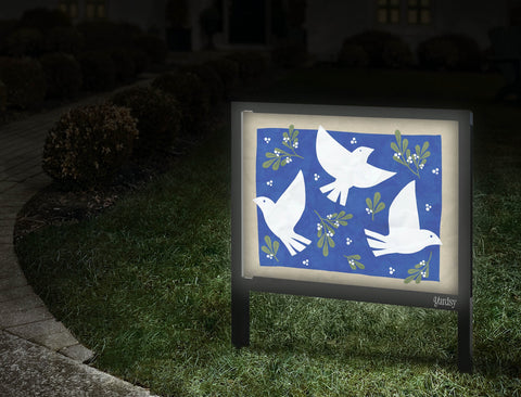 Doves Yard Sign Walkway