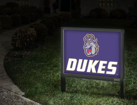Duke Dog Purple Dukes Yard Sign Walkway